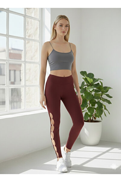 HUMAN LOVE Ring-Detail Leggings and Thin Strap Crop Top