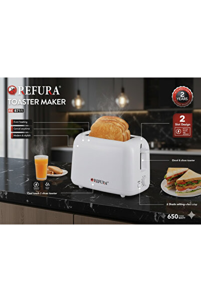 REFURA Compact 2-Slice Toaster
