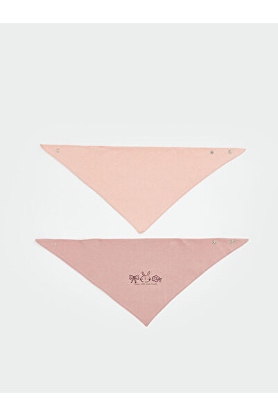 LC Waikiki Rmz Gi̇yi̇m Farkiyla Printed Baby Girl Bib Set of 2