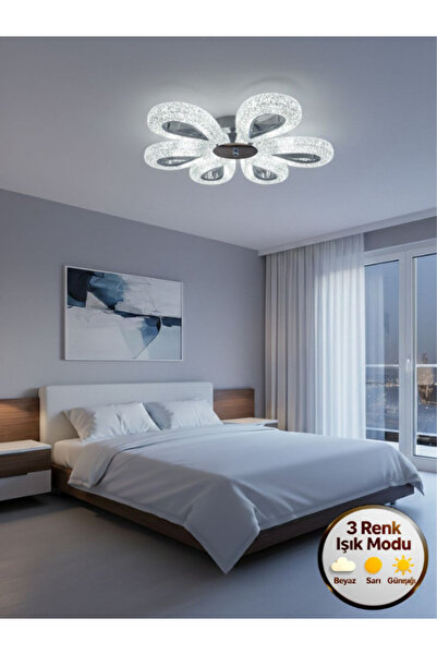 Empressco Damla Model 6 "lı Gümüş 3 Renk Modu Ledli Modern Tavana sıfır Salon...