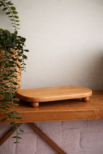 MİEN Misket Ayaklı Ahşap Sunumluk Yağdanlık Altı