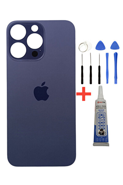 indirimplus iPhone 14 Pro Max Arka Kapak 14 Pro Max Pil Kapağı Cam Ürün MOR RENK