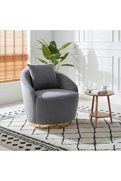 GLAMOURE HOME Living room chair upholstered in Velvet fabric