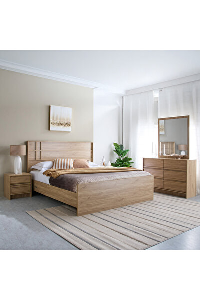 Home Box طقم غرفة نوم داينستي سمارت مكون من 5 قطع بحجم كينج - 180 × 200 سم