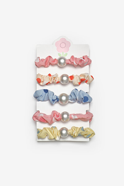 Le Mabelle Multi-Colored Pearl Detailed 5-Piece Girls' Rubber Buckle Set