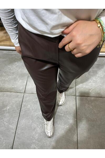 Yusuf Özdemir 1306 Leather Trousers Brown