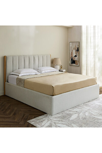 Home Box سرير نورديكا نوفارا المنجد ذو التخزين الهيدروليكي بحجم كينج - 180 × ...