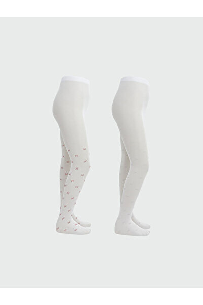LC Waikiki Seçimler I Bow Detailed Girls' Thin Pantyhose 2-Piece from Freezen...