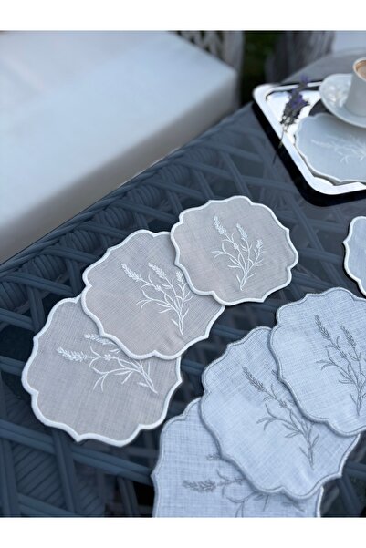ELORA MAISON 2’li Lavanta Nakışlı, Kokteyl Peçete, Parti Peçetesi, Sunum Peçe...