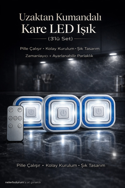 nelerbulurum 3 Adet Pilli Uzaktan Kumandalı Zaman Ayarlanabilir Açma/kapama B...