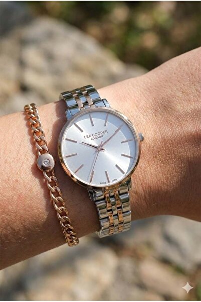 Lee Cooper Elegant and Stylish Women's Wristwatch |   Silver Rose Gold Steel ...