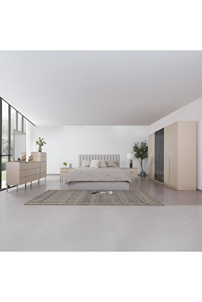 Home Box طقم غرفة نوم تيفيرينا مكون من 5 قطع بحجم كينج - 180 × 200 سم