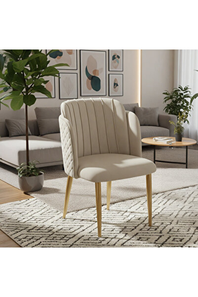 GLAMOURE HOME Upholstered living room chair in Velvet fabric, suitable for be...