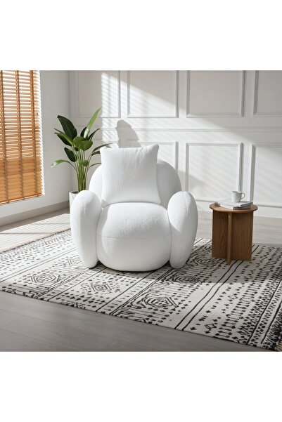 GLAMOURE HOME Living room chair upholstered in Velvet fabric