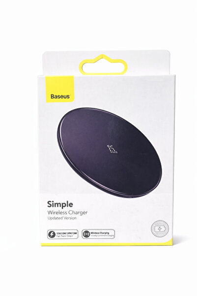 Baseus Simple Wireless Charger, Fast Charge 15W, Qi, Slim, for Phone, Black