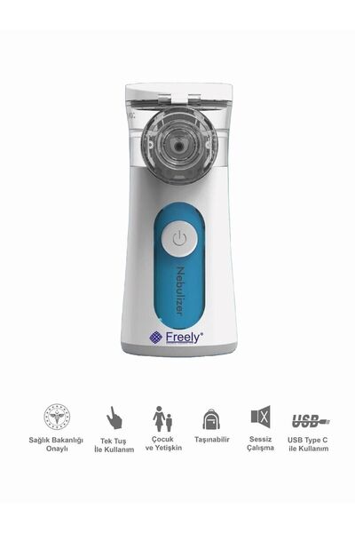 özgürce Taşınabilir Mesh Nebulizatör, Pilli ve Elektrikli Kullanım, Hafif ve ...