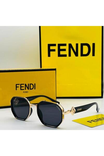 Fine2dine FENDI Black Gold Sunglasses