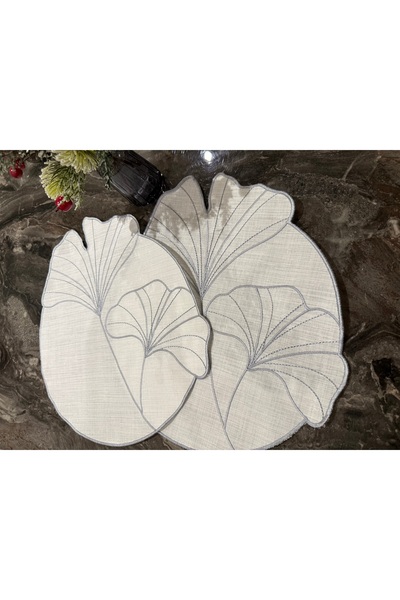 2Ddesign Stylish Embroidery Detailed Leaf-Shaped Plate – Decorative American ...