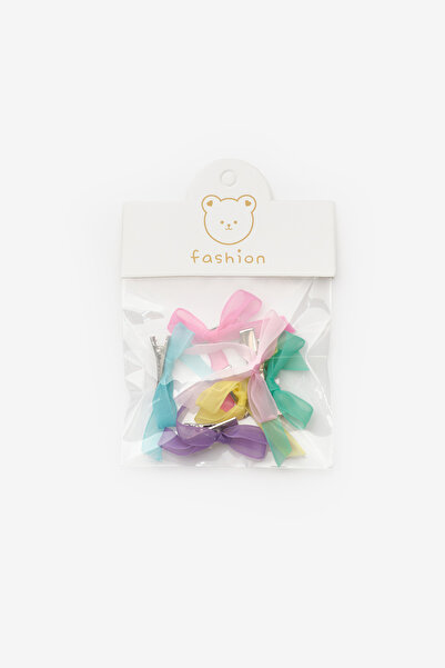 Le Mabelle Πολύχρωμη πόρπη με κλιπ για κορίτσια με 6 μίνι φιόγκους