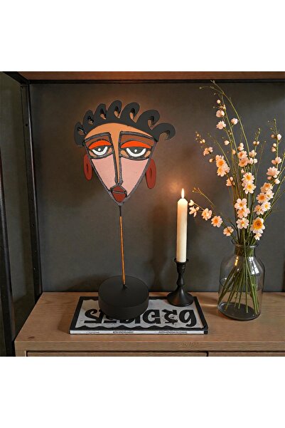 HOME POINT Leydi Picasso Soyut Yüz Biblo 30 cm Dekoratif Masa Üstü Obje – Sal...