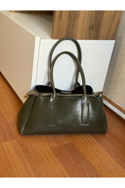 Bagnest Faux Leather Three-Compartment Women's Hand and Shoulder Bag