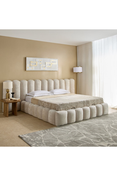 Home Box لوح رأس سرير كلاودلاين الممتد بحجم كينج مع قاعدة هيدروليكية - 180 × ...