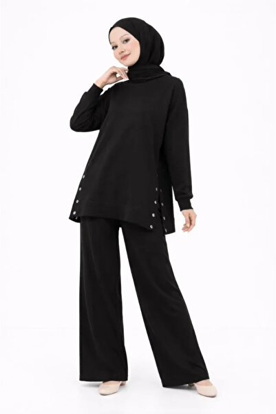 MODAVERA Osy Modal Soft Textured Fabric Modern Hijab Set with Metal Snap Fast...