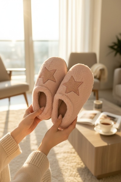 Modafırsat House Slippers Woolen Women's Slippers Dowry Bundle Bridal Guest S...