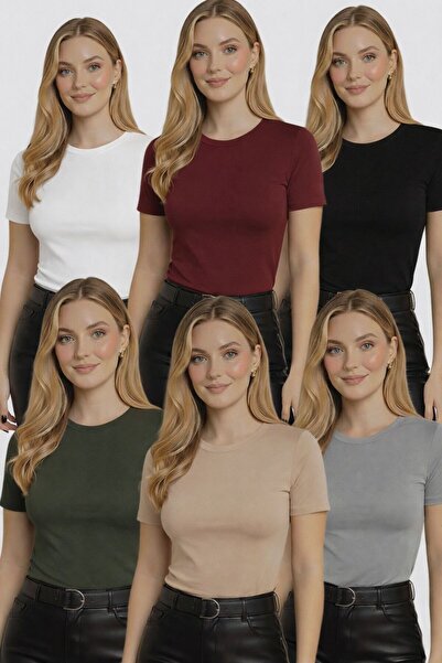 bykombincim okrugla kragna Bodi kratkih rukava 100% VISKOZA Pakovanje od 6 ko...