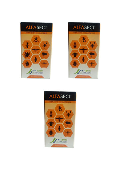 ALFASECT 25ML Böcek İlacı 3 Adet Açık-Kapalı Alanlarda Tüm Uçan Yürüyen Sürün...