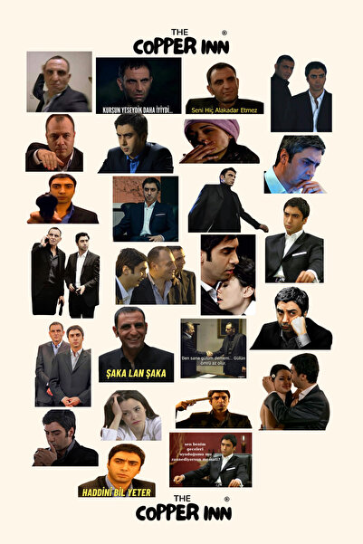 The Copper Inn 25 Adet Polat Alemdar Çakır Memati Kurtlar Vadisi Sticker Seti...