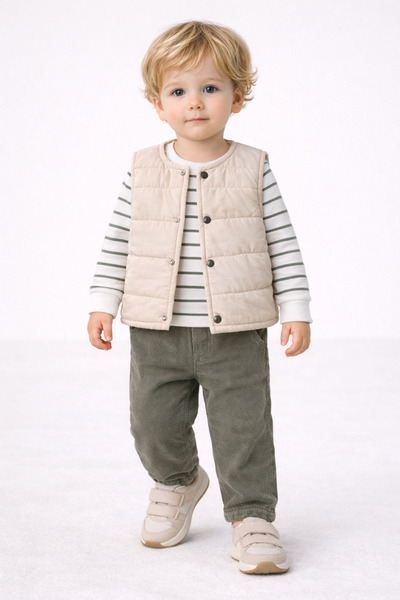 Harika KIDS Baby Boy 3-Piece Set 9-24 Months Inflatable Vest 100% Cotton Swea...