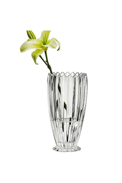 PUFO Elegant Decorative Vase Made of Glass for Flowers, 22 cm- Modern Design ...