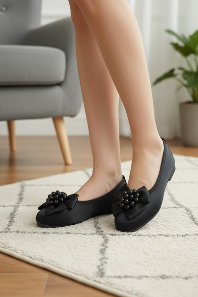 CEYDA SHOES Women's Satin Shoes, Home Slippers, Daily, Fancy, with Buckle Det...