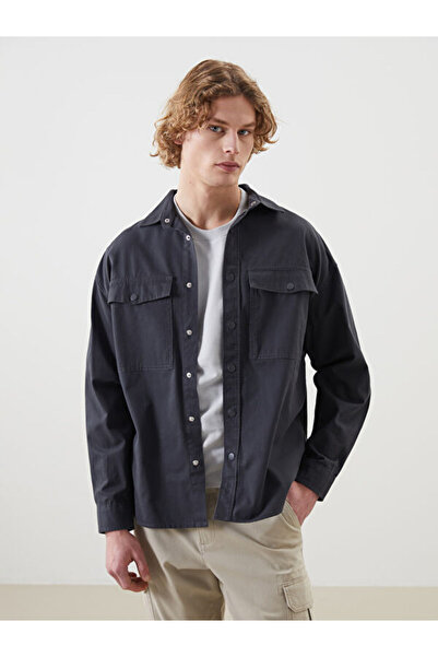 LC Waikiki I Rahatkalıp Long Sleeve Gabardine Men's Shirt Jacket from Freezen...
