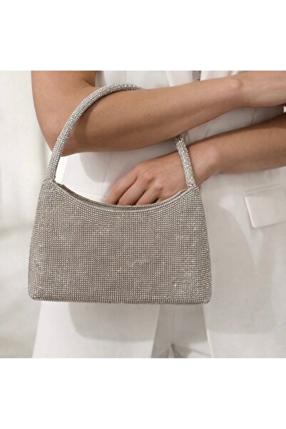 Anıl Ayakkabı Vr 915 Women's Silver Stone Stylish Evening Dress Wedding Engag...