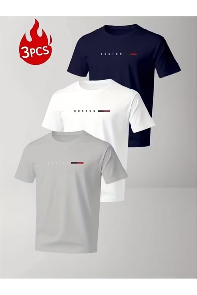 PAVRO Unisex Oversize Fit Multi Tshrit Bston Printed Tshirt