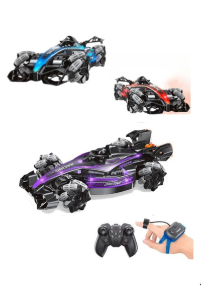 AMRIS Masina Formula 1 cu Telecomanda Si Ceas 17x35x10cm, Functie Fum si roti...