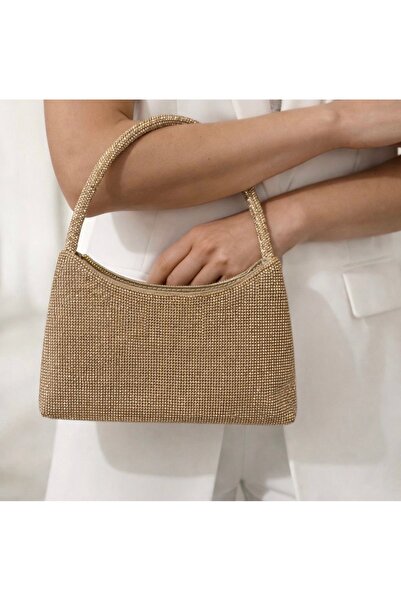 Anıl Ayakkabı Vr 915 Women's Gold Stone Stylish Evening Dress Wedding Engagem...