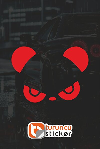 Turuncu Sticker Side Mirror Panda Sticker - 15X11 cm - Right Left Set - Vehic...