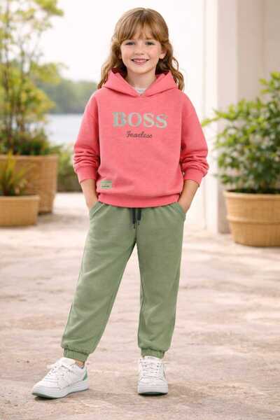 krm kerem bebe Seasonal Cotton Hooded Children's Top and Bottom Set