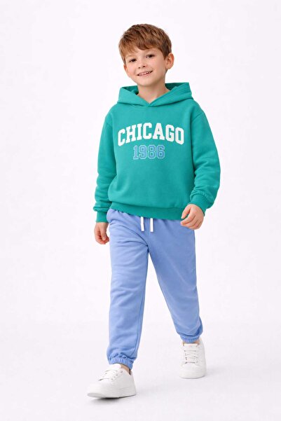 krm kerem bebe Seasonal Cotton Hooded Children's Top and Bottom Set