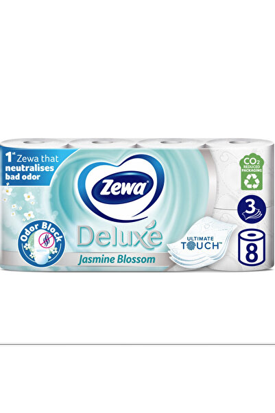 Zewa Deluxe Jasmine Blossom Toilet Paper – 8 Rolls, 3 Layers