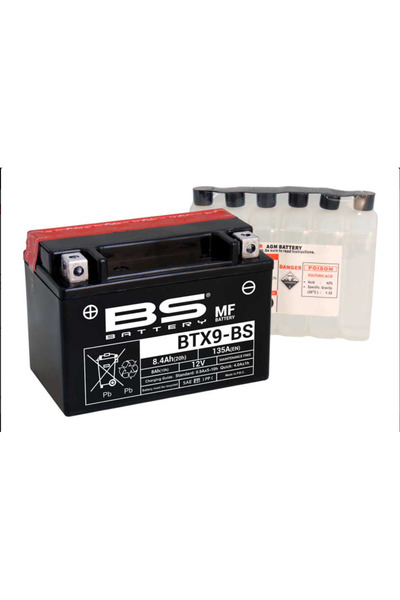 BS Battery BAJAJ Dominar 400 UG BTX9-BS (Ytx9) Motosiklet Aküsü