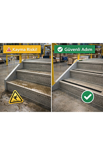 HALFART Kaydırmaz Bant 2.5 cm x 30 mt – Islak Zemin, Merdiven ve İşyeri İçin Güçlü Yapışkan Kaymaz Şerit