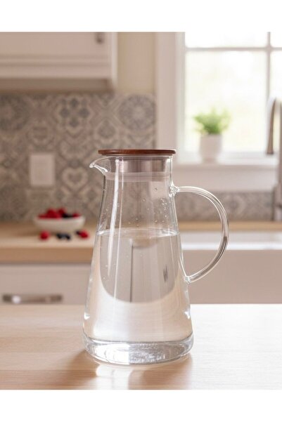 Luca Mia Nergis Metal Kapaklı Cam Sürahi 1950 ML