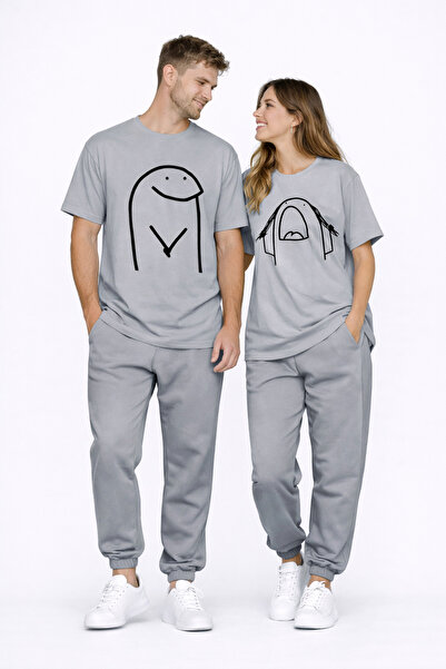 NEVERMIND Lover's Combination Couple T-Shirt Oversize Unisex Matching Couple ...