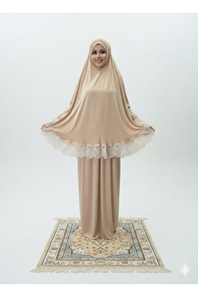 ALDAIYR Double Piece Women's Embroidered Prayer Dress Sandy 800 Grams