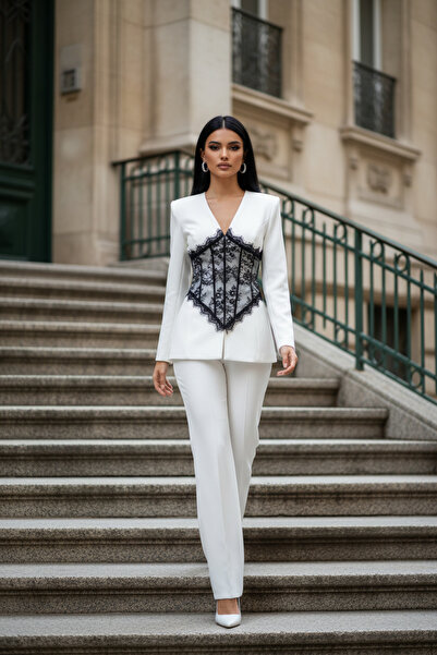 Demhana Boutique Lace jacket set