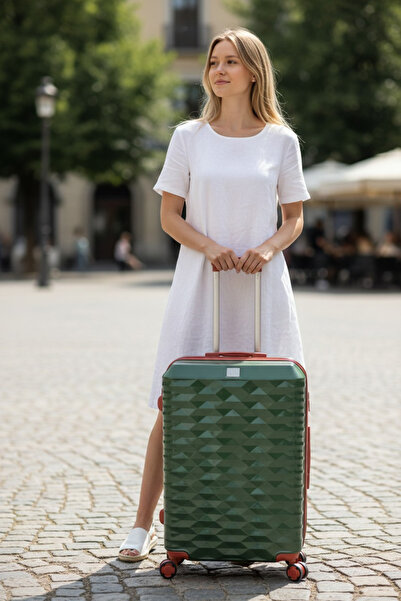 IVS Orta Boy Kırılmaz Polipropilen Silikon Valiz Bavul Seyahat Çantası